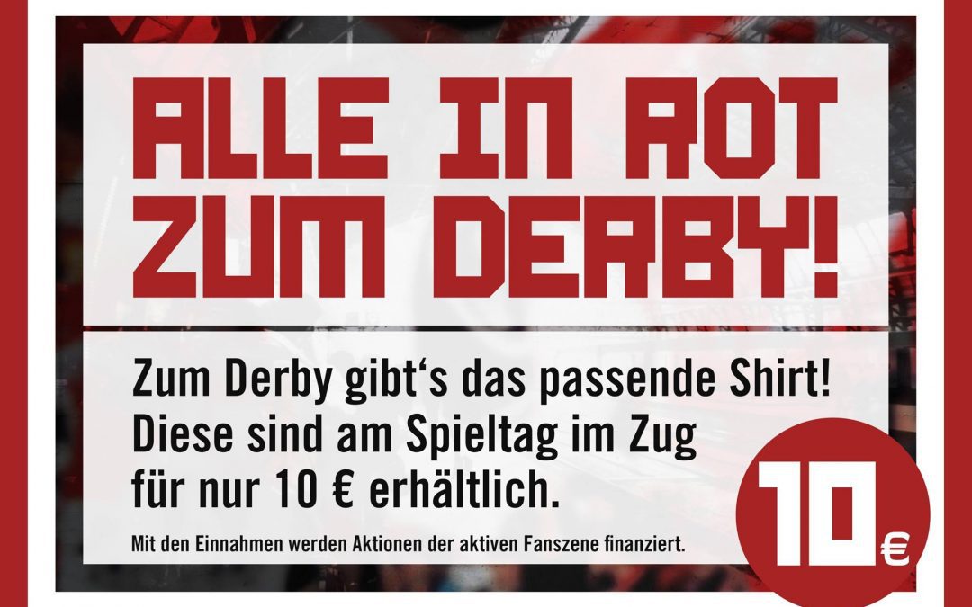 Alle in Rot zum Derby!